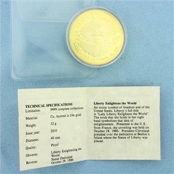 American Mint Statue of Liberty History Liberty Enlightens the World Proof Coin with COA