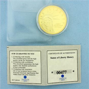 American Mint Statue of Liberty History Liberty Enlightens the World Proof Coin with COA