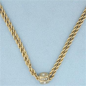 Antique Victorian Opal Long Guard Opal Chain in 14k Yellow Gold