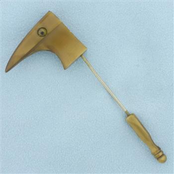 Art Deco Carved Celluloid Bird Stick Pin