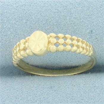 Beverly Hills Gold Diamond Cut Star Center Ring in 14k Yellow Gold