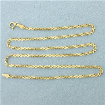 Bismarck Link Chain Necklace in 14k Yellow Gold
