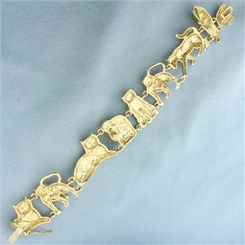 Cat Bracelet in 14k Yellow Gold
