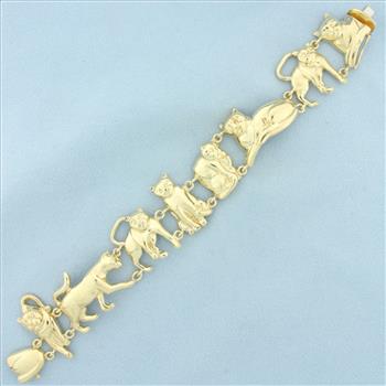 Cat Bracelet in 14k Yellow Gold