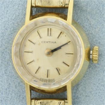 Certina Swiss Windup Watch in 14k Solid Yellow Gold Case