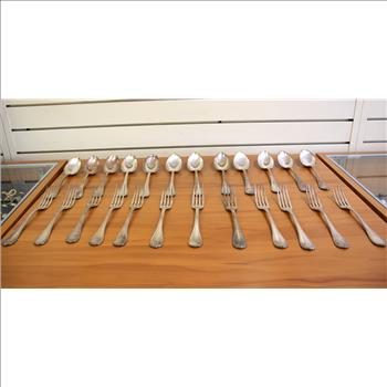 Christofle Rubans Silverplate Flatware Set