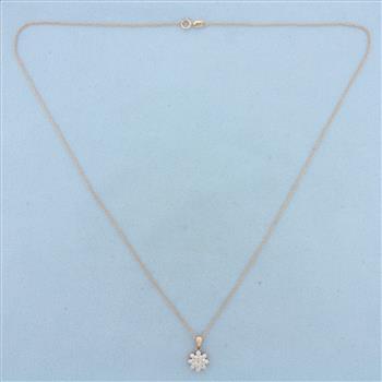 Crown of Light Crown Sun Necklace in 14k Rose Gold
