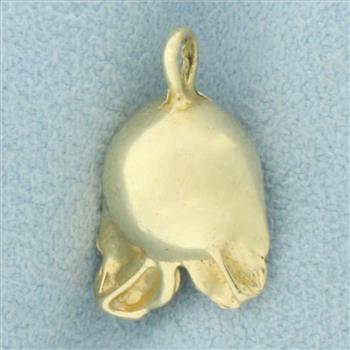 Cultured Akoya Pearl Flower Pendant in 14k Yellow Gold
