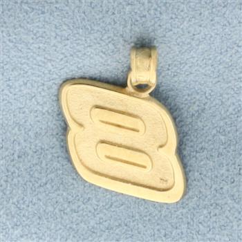 Dale Earnhardt Jr Number 8 Pendant In 14k Yellow Gold