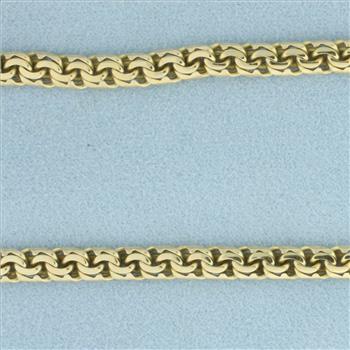 Designer Curb Link Chain Necklace in 18k Yellow Gold
