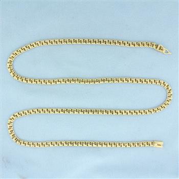 Designer Curb Link Chain Necklace in 18k Yellow Gold