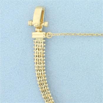 Designer Mesh Link Bracelet in 14K Yellow Gold