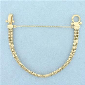 Designer Mesh Link Bracelet in 14K Yellow Gold