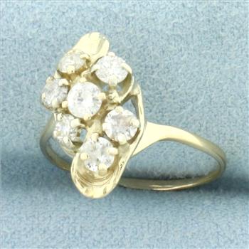 Diamond Cocktail Ring in 10k Yellow Gold