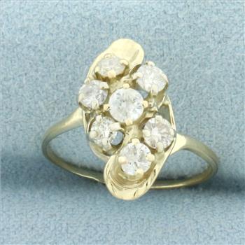 Diamond Cocktail Ring in 10k Yellow Gold