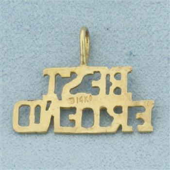 Diamond Cut Best Friend Pendant in 14k Yellow Gold