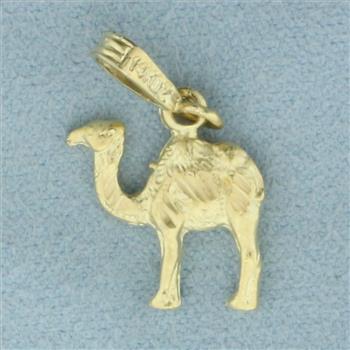 Diamond Cut Camel Pendant in 14k Yellow Gold