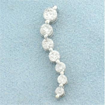 Diamond Journey Pendant in 14k White Gold