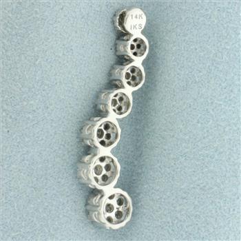 Diamond Journey Pendant in 14k White Gold