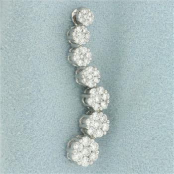 Diamond Journey Pendant in 14k White Gold