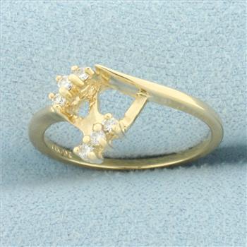 Diamond Ring Enhancer Jacket in 14k Yellow Gold