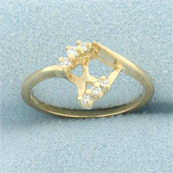 Diamond Ring Enhancer Jacket in 14k Yellow Gold