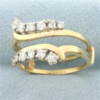 Diamond Ring Jacket in 14k Yellow Gold