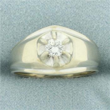 Diamond Solitaire Ring in 14k White Gold