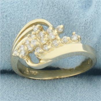 Diamond Spray Ring in 14k Yellow Gold