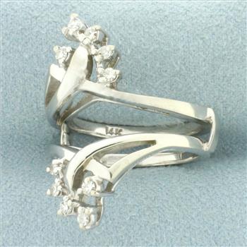 Diamond Spray Ring Jacket Enhancer in 14k White Gold