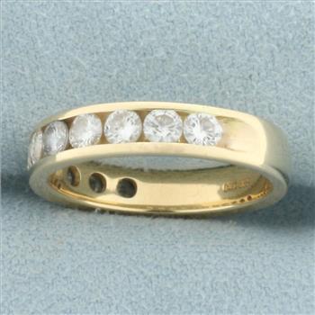 Diamond Wedding or Anniversary Band Ring in 14k Yellow Gold
