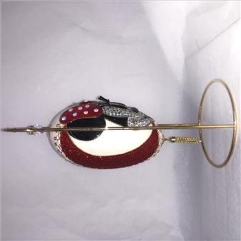 Disney Minnie Mouse Hand Created Goose Egg Sculpture With Stand