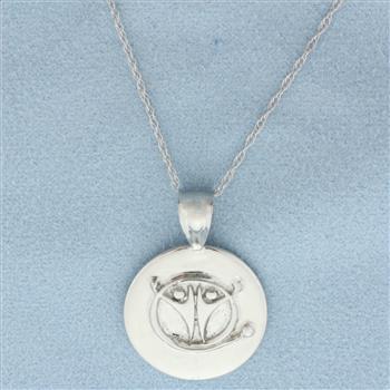 Do What You Love, Love What You Do Necklace in 14k White Gold