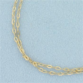Double Cable Link Bracelet in 14k Yellow Gold
