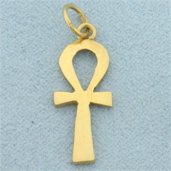 Egyptian Ankh Charm or Pendant in18k Yellow Gold