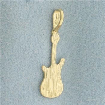 Electric Guitar Pendant in 14k Yellow Gold