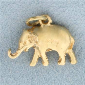 Elephant Charm in 14k Yellow Gold