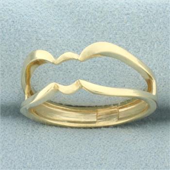 Engagement Ring Enhancer Jacket in 14k Yellow Gold