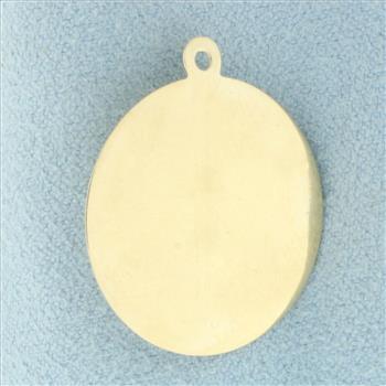 Engravable Graduation Day Diamond and Emerald Charm in 14k Yellow Gold