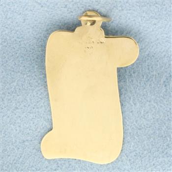 Engravable Scroll Charm in 14k Yellow Gold