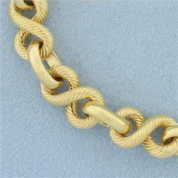 Figure 8 Cable Link Bracelet in 18k Yellow Gold