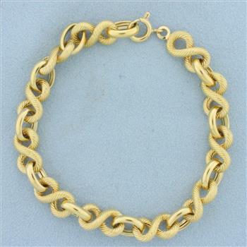 Figure 8 Cable Link Bracelet in 18k Yellow Gold