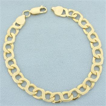 Figure Eight Anchor Link Bracelet in 14k Yellow Gold