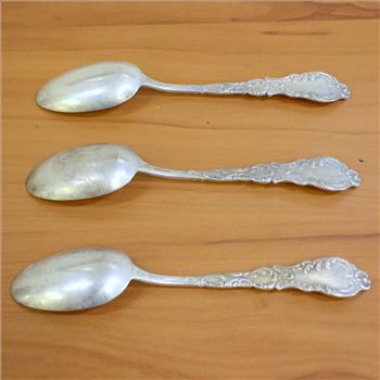 Frank W. Smith Crystal Sterling Silver Teaspoons Set of 3