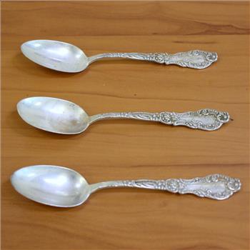 Frank W. Smith Crystal Sterling Silver Teaspoons Set of 3