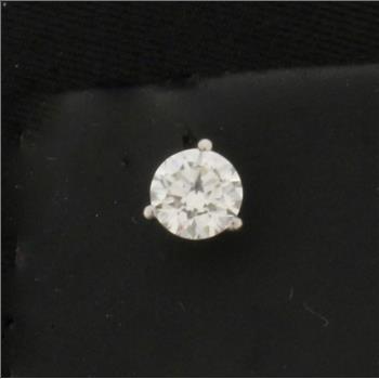 GIA Certified 1/2ct Single Diamond Stud Earring in Platinum Martini Setting