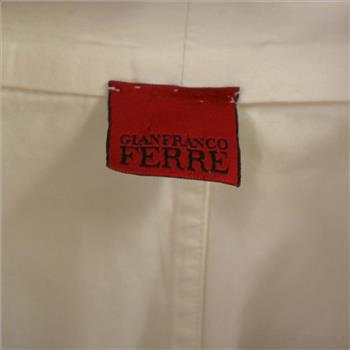 Gianfranco Ferre White Embroidered Button Down Shirt