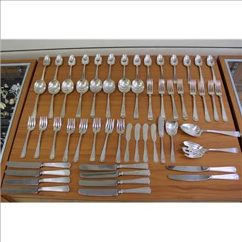 Gorham Etruscan Sterling Silver Flatware Set of 56