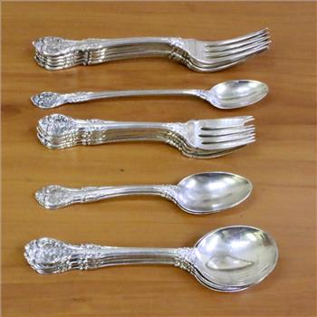 Gorham King Edward Sterling Silver Flatware Set of 19