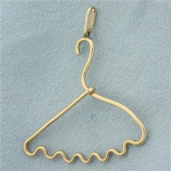 Hanger Design Pendant in 14k Yellow Gold